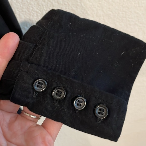 Zara Women's Shirt Large Black Cotton & Demin Whimsigoth Contemporary - Picture 5 of 11